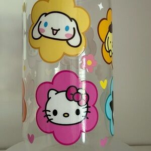 Hello Kitty Floral Glass Bottle